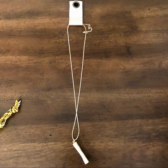 NWT Anthropologie Bamboo Monogram Necklace “I” - Picture 4 of 8